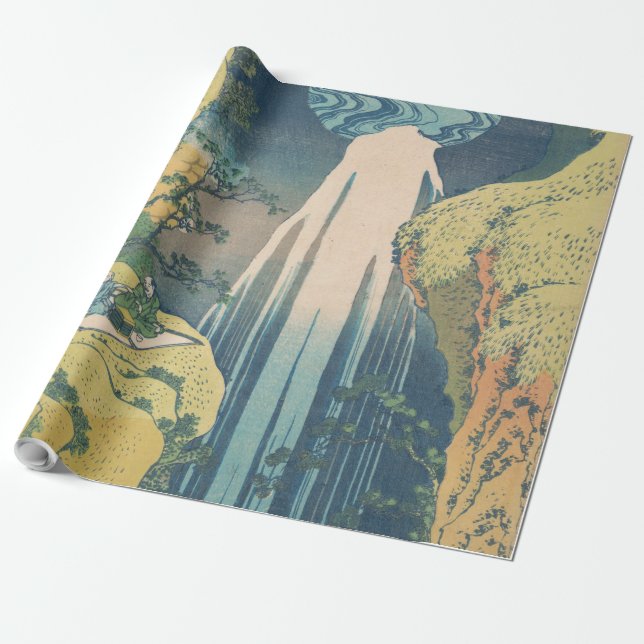 Hokusai Amida Falls Japan Waterfall  Wrapping Paper (Unrolled)
