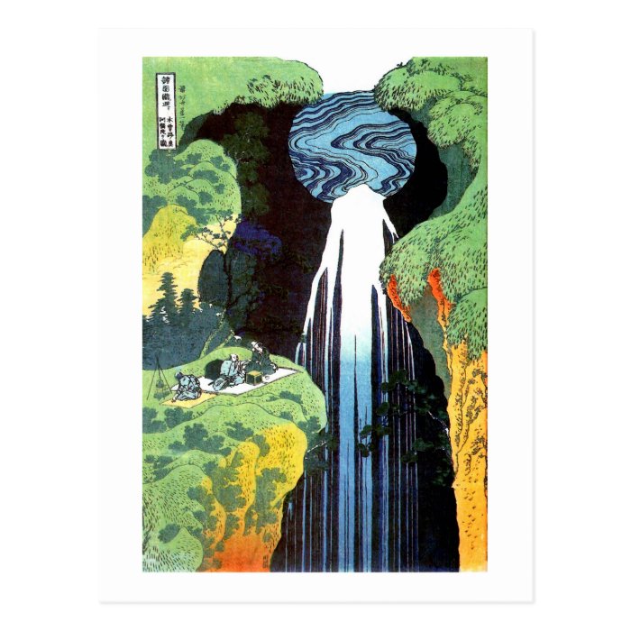 Hokusai Amida Waterfall Fine Art Post Cards