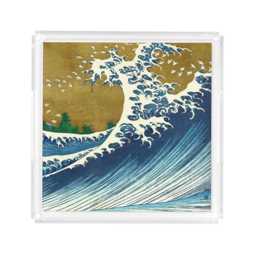Hokusai Big Wave Japan Japanese Art Acrylic Tray