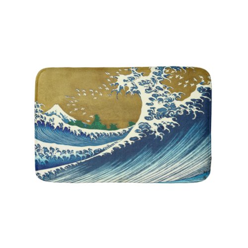 Hokusai Big Wave Japan Japanese Art Bath Mat