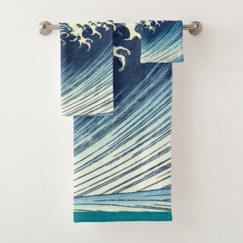 Hokusai Big Wave Japan Japanese Art Bath Towel Set