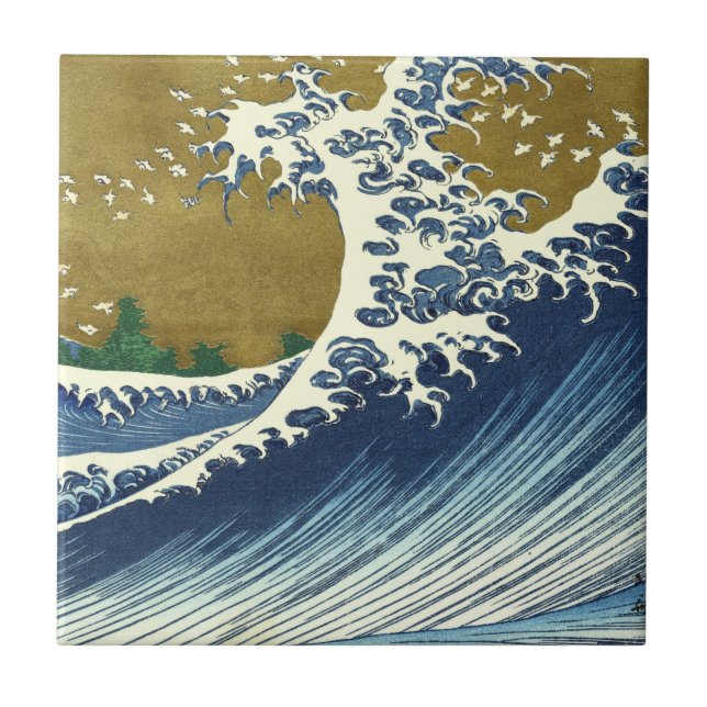 Hokusai Big Wave Japan Japanese Art Ceramic Tile (Front)