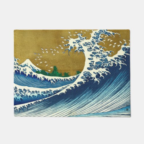 Hokusai Big Wave Japan Japanese Art Doormat
