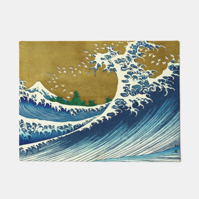 Hokusai Big Wave Japan Japanese Art Doormat (Front)