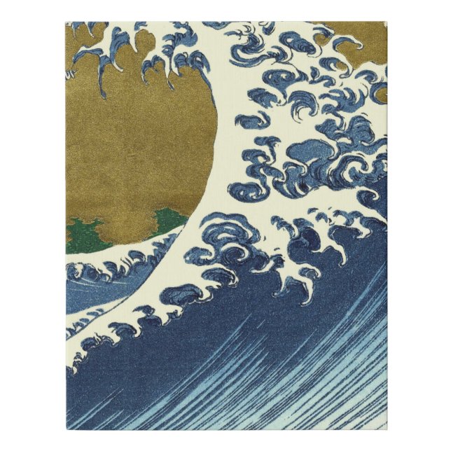 Hokusai Big Wave Japan Japanese Art Faux Canvas Print (Front)