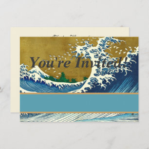 Hokusai Big Wave Japan Japanese Art Invitation