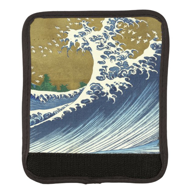 Hokusai Big Wave Japan Japanese Art Luggage Handle Wrap (Front)