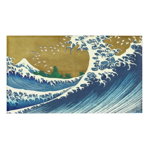 Hokusai Big Wave Japan Japanese Art Name Tag