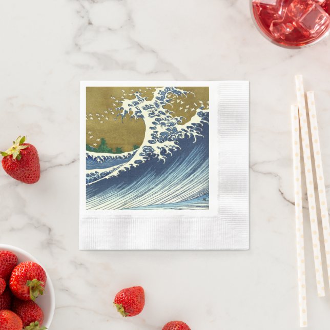 Hokusai Big Wave Japan Japanese Art Napkins (Insitu)