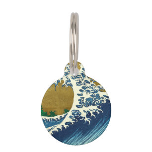 Hokusai Big Wave Japan Japanese Art Pet ID Tag