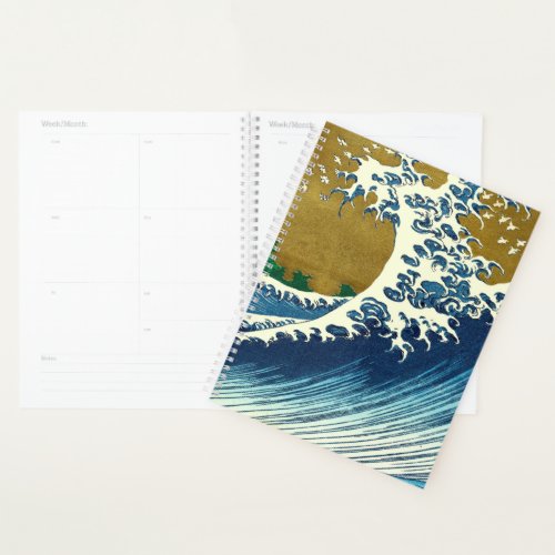 Hokusai Big Wave Japan Japanese Art Planner