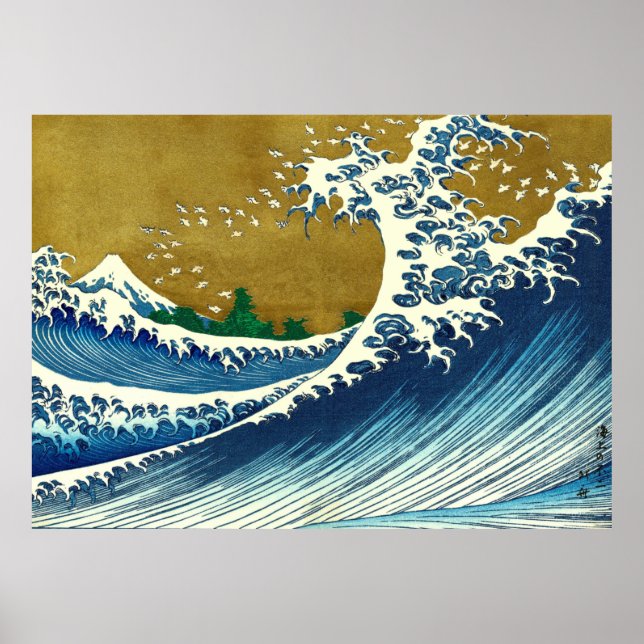 Hokusai Big Wave Japan Japanese Art Poster (Front)