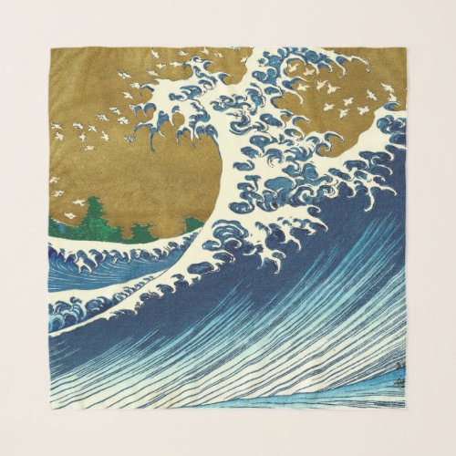Hokusai Big Wave Japan Japanese Art Scarf