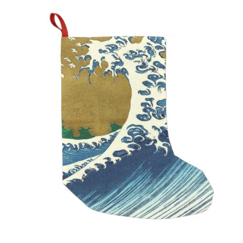 Hokusai Big Wave Japan Japanese Art Small Christmas Stocking