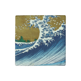 Hokusai Big Wave Japan Japanese Art Stone Magnet
