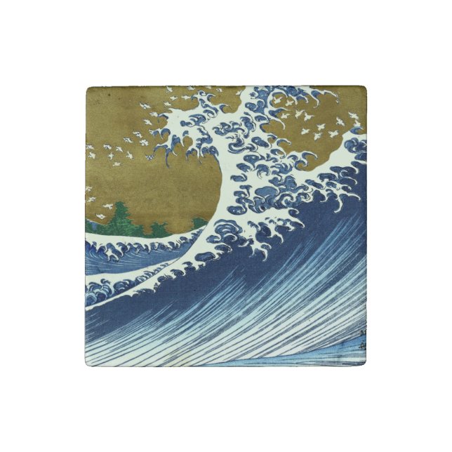 Hokusai Big Wave Japan Japanese Art Stone Magnet (Fourth Magnet)