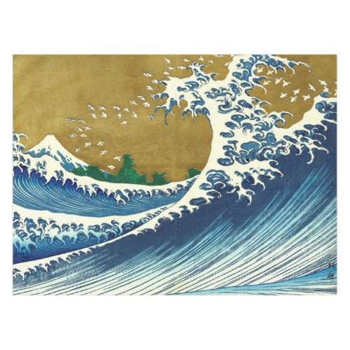Hokusai Big Wave Japan Japanese Art Tablecloth