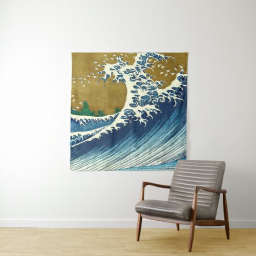 Hokusai Big Wave Japan Japanese Art Tapestry