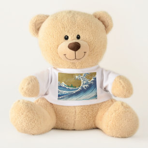 Hokusai Big Wave Japan Japanese Art Teddy Bear