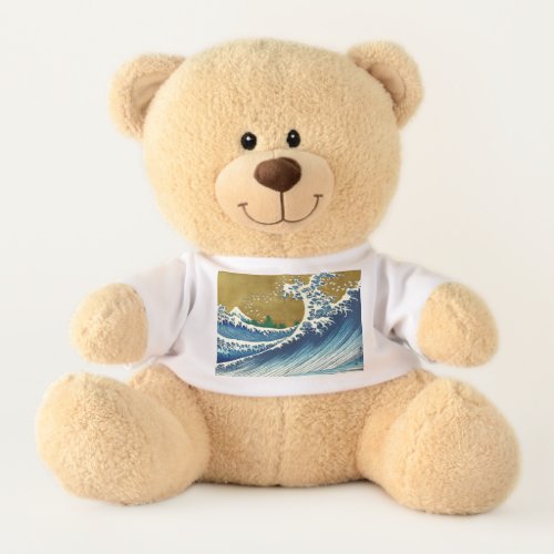 Hokusai Big Wave Japan Japanese Art Teddy Bear