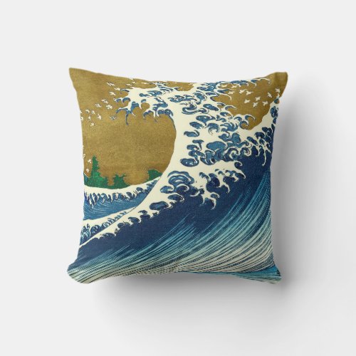 Hokusai Big Wave Japan Japanese Art Throw Pillow