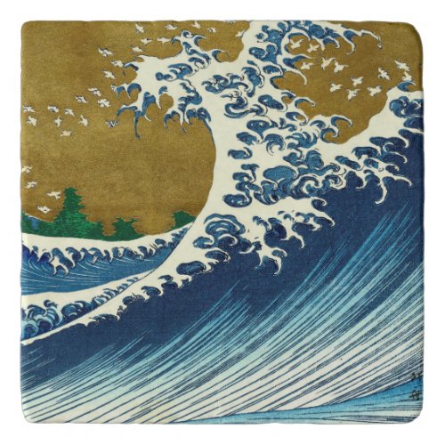 Hokusai Big Wave Japan Japanese Art Trivet