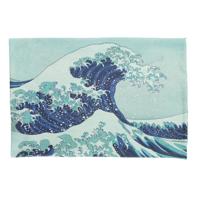 Hokusai Blue Waves Pillow Case (Front)