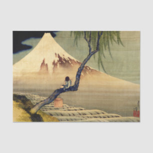 Hokusai Boy Viewing Mount Fuji Japanese Vintage Tissue Paper