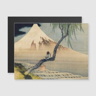 Hokusai - Boy Viewing Mt Fuji Magnetic Card