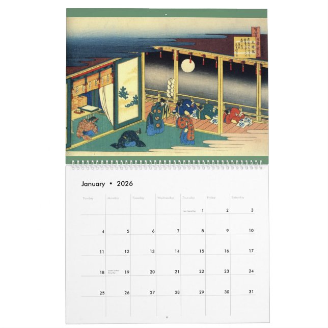Hokusai Calendar #2 (Jan 2026)