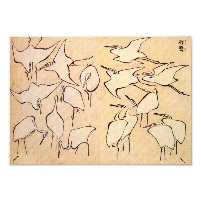 Hokusai Cranes Print (Front)