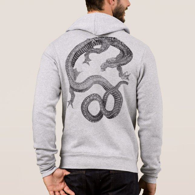 Hokusai Dragon Hoodie – Japanese Art Streetwear (Back)