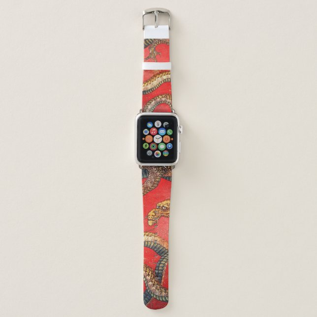 Hokusai Dragon, Japan Art Apple Watch Band (Front)