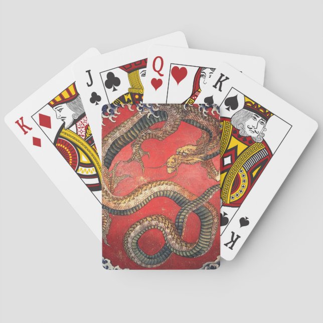 Hokusai Dragon Poker Cards (Back)