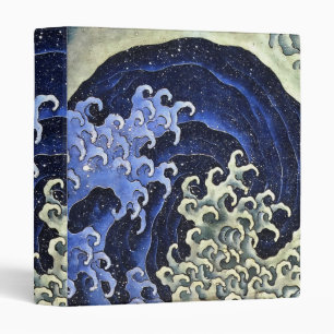 Hokusai Feminine Wave Japanese Vintage Fine Art Binder