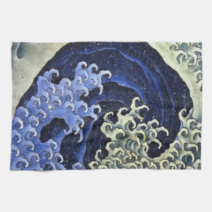 Hokusai Feminine Wave Japanese Vintage Fine Art Towel