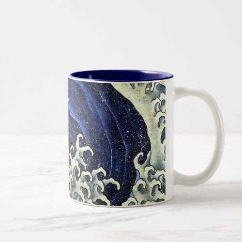 Hokusai Feminine Wave Japanese Vintage Fine Art Two_Tone Coffee Mug