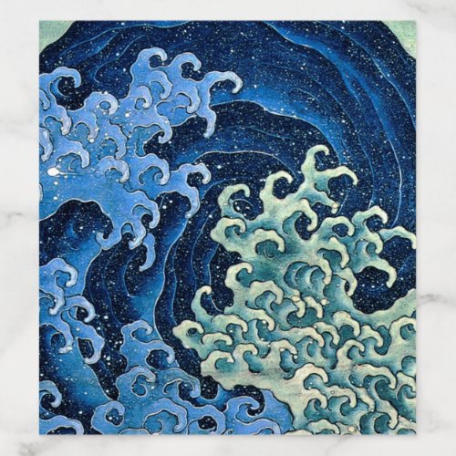 Hokusai Feminine Wave Vintage Ocean  Envelope Liner