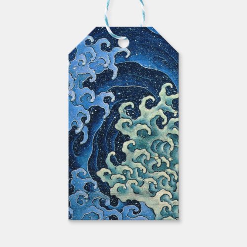 Hokusai Feminine Wave Vintage Ocean  Gift Tags