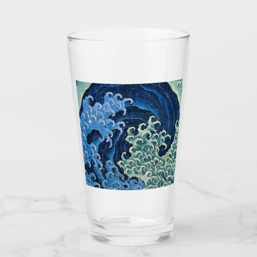 Hokusai Feminine Wave Vintage Ocean  Glass