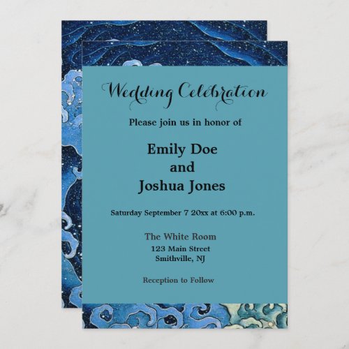 Hokusai Feminine Wave Vintage Ocean  Invitation