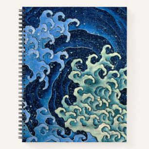 Hokusai Feminine Wave Vintage Ocean Notebook