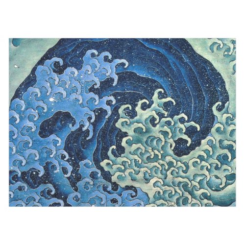 Hokusai Feminine Wave Vintage Ocean  Tablecloth