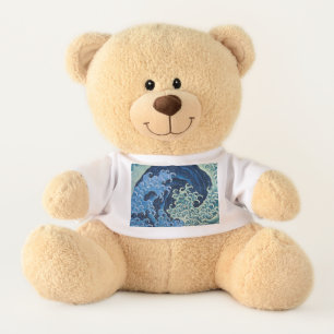 Hokusai Feminine Wave Vintage Ocean Teddy Bear