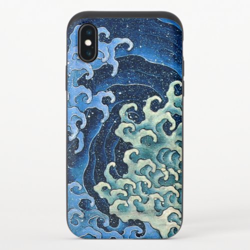 Hokusai Feminine Wave Vintage Ocean  iPhone X Slider Case