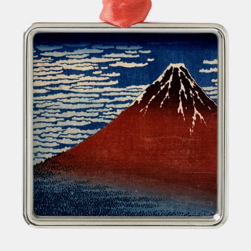 Hokusai _ Fine Wind Clear Morning Metal Ornament