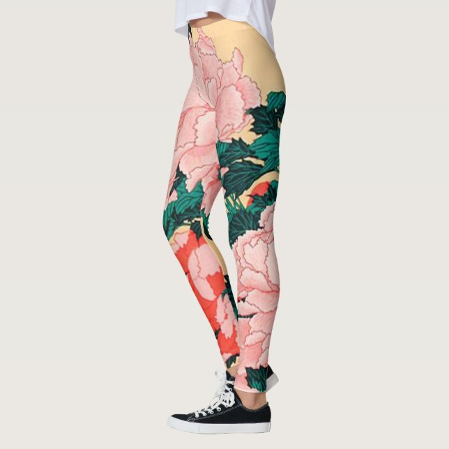 Hokusai Flowers and Butterflies Leggings (Left)
