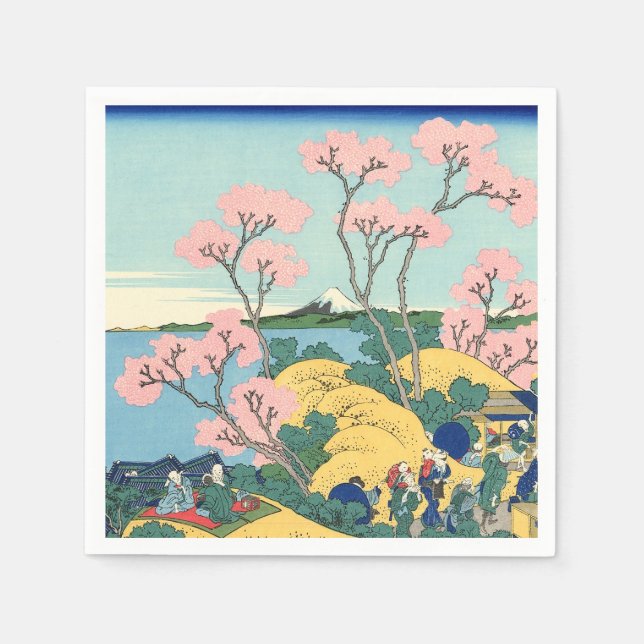 Hokusai Fuji from Gotenyama on the Tōkaidō    Napkins (Front)
