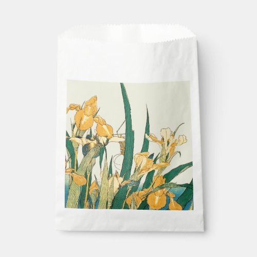 Hokusai grasshopper and iris Japan Favor Bag