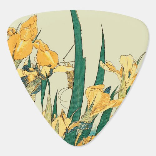 Hokusai grasshopper and iris Japan Guitar Pick